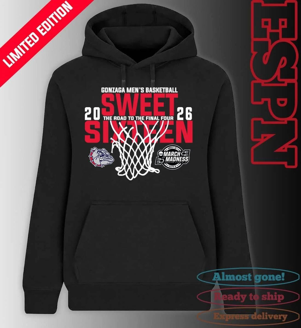 Gonzaga Men’s Basketball 2026 Sweet Sixteen The Road To The Final Four Shirt