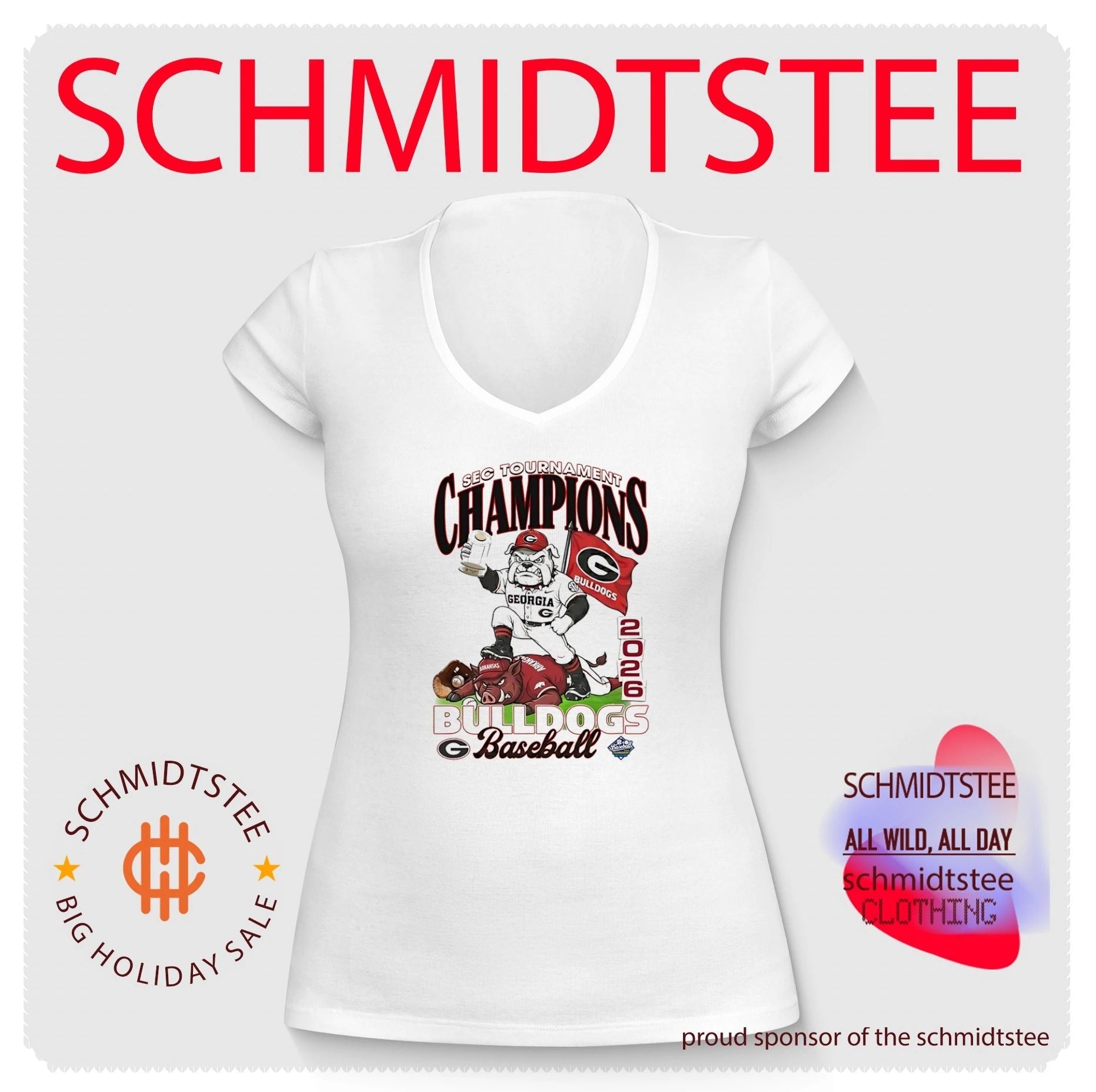 Georgia Bulldogs Baseball Champions 2026 Sec Baseball Tournament mascot shirt