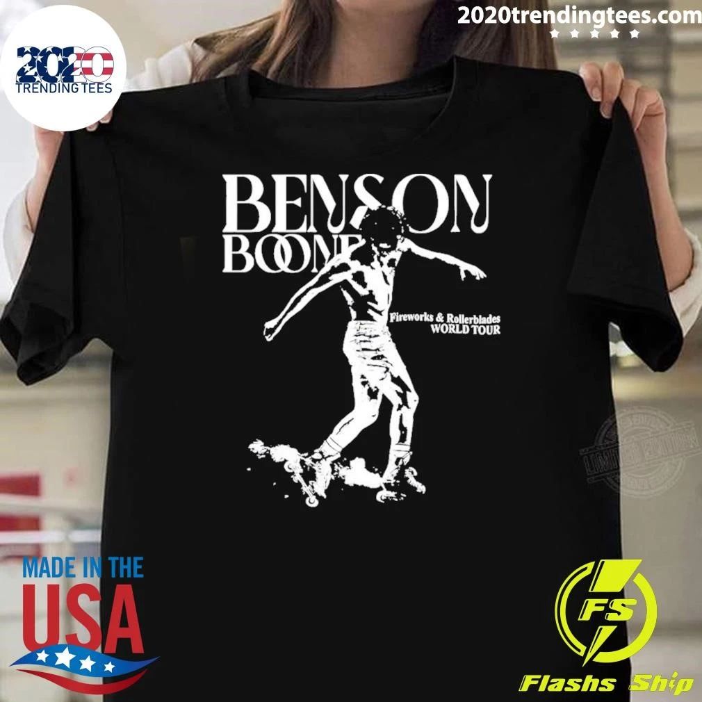 Benson Boone Fireworks And Rollerblades World Tour 2026 Vintage Shirt