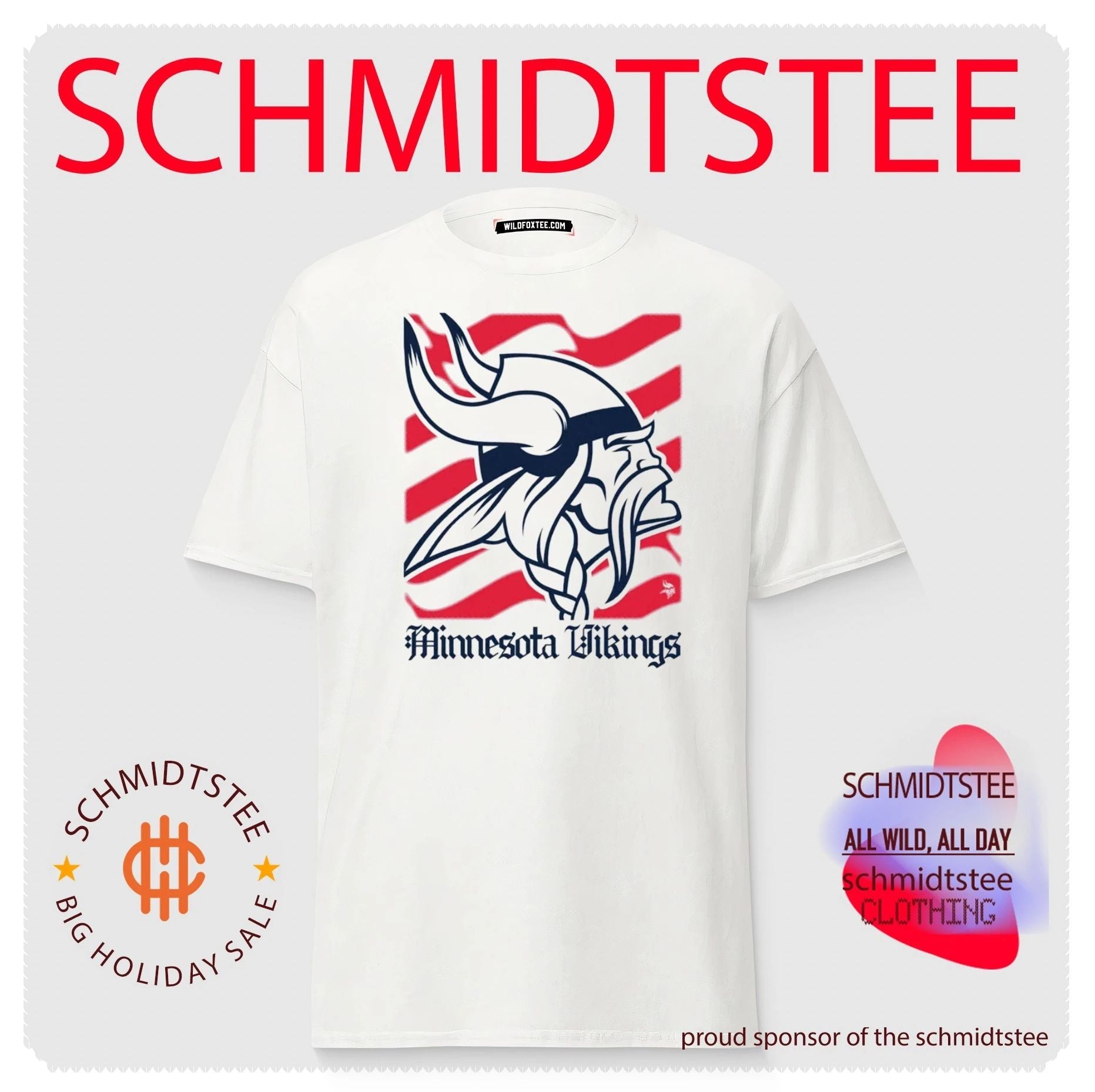 Minnesota Vikings American 250th Flag Heritage Wordmark shirt