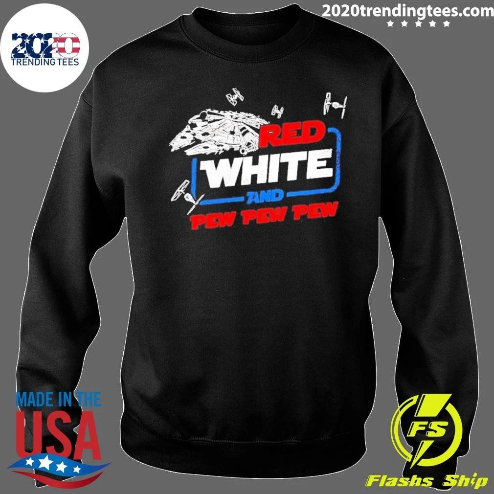 Star Red White and Pew Pew 4th of July Shirt