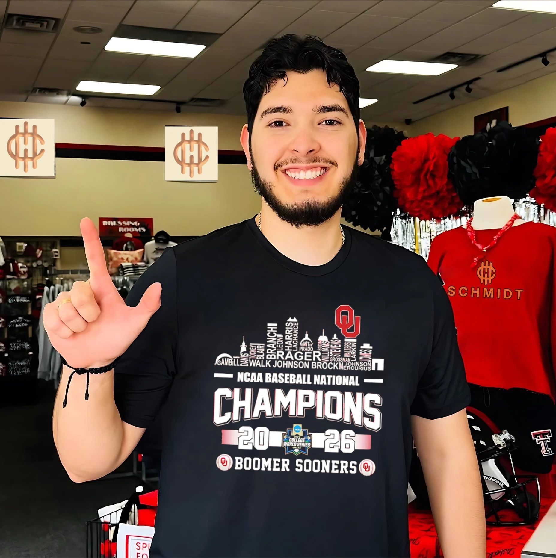Oklahoma Sooners NCAA National Champions 2026 Boomer Sooners name skyline shirt