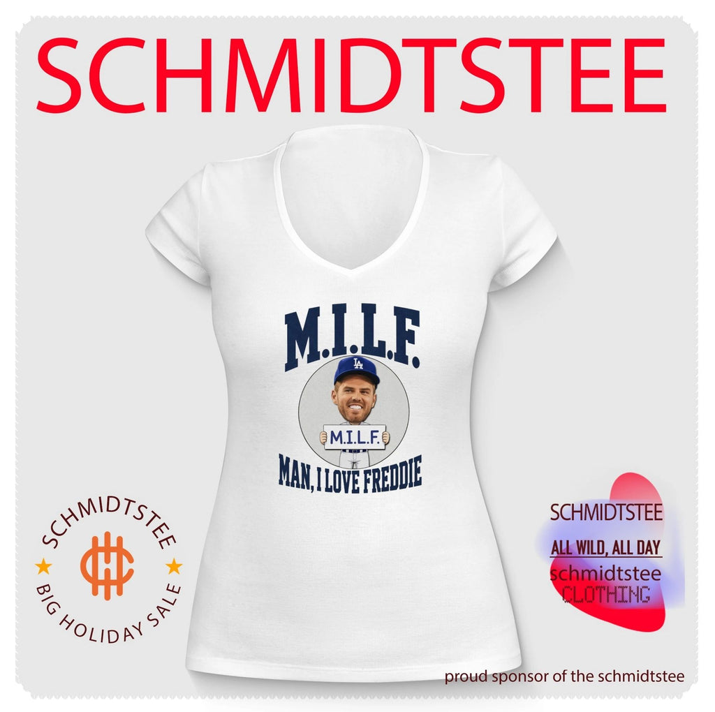 Freddie Freeman Los Angeles Dodgers MILF man I love Freddie caricature shirt