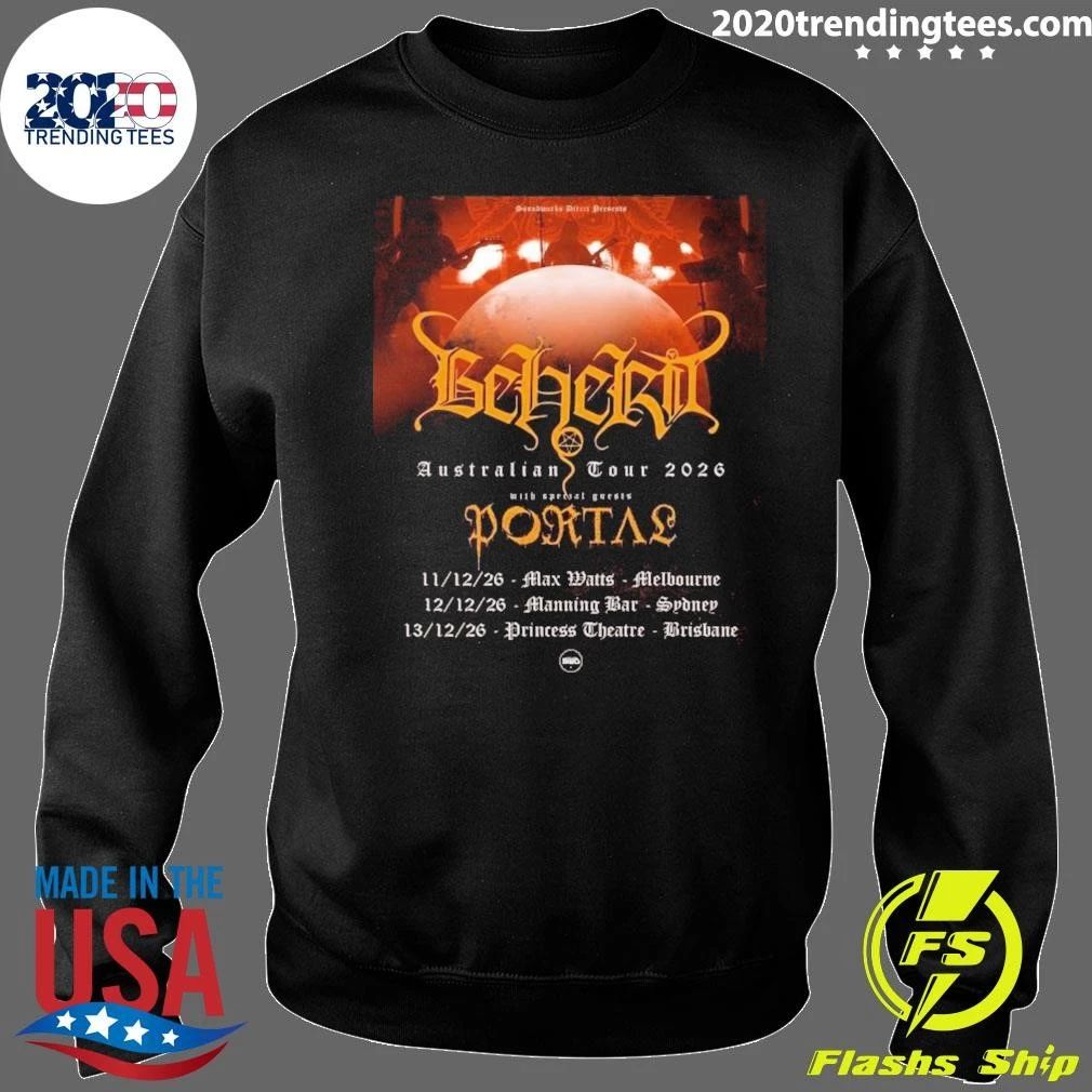 Beherit Australian Tour 2026 With Special Guests Bortac Shirt
