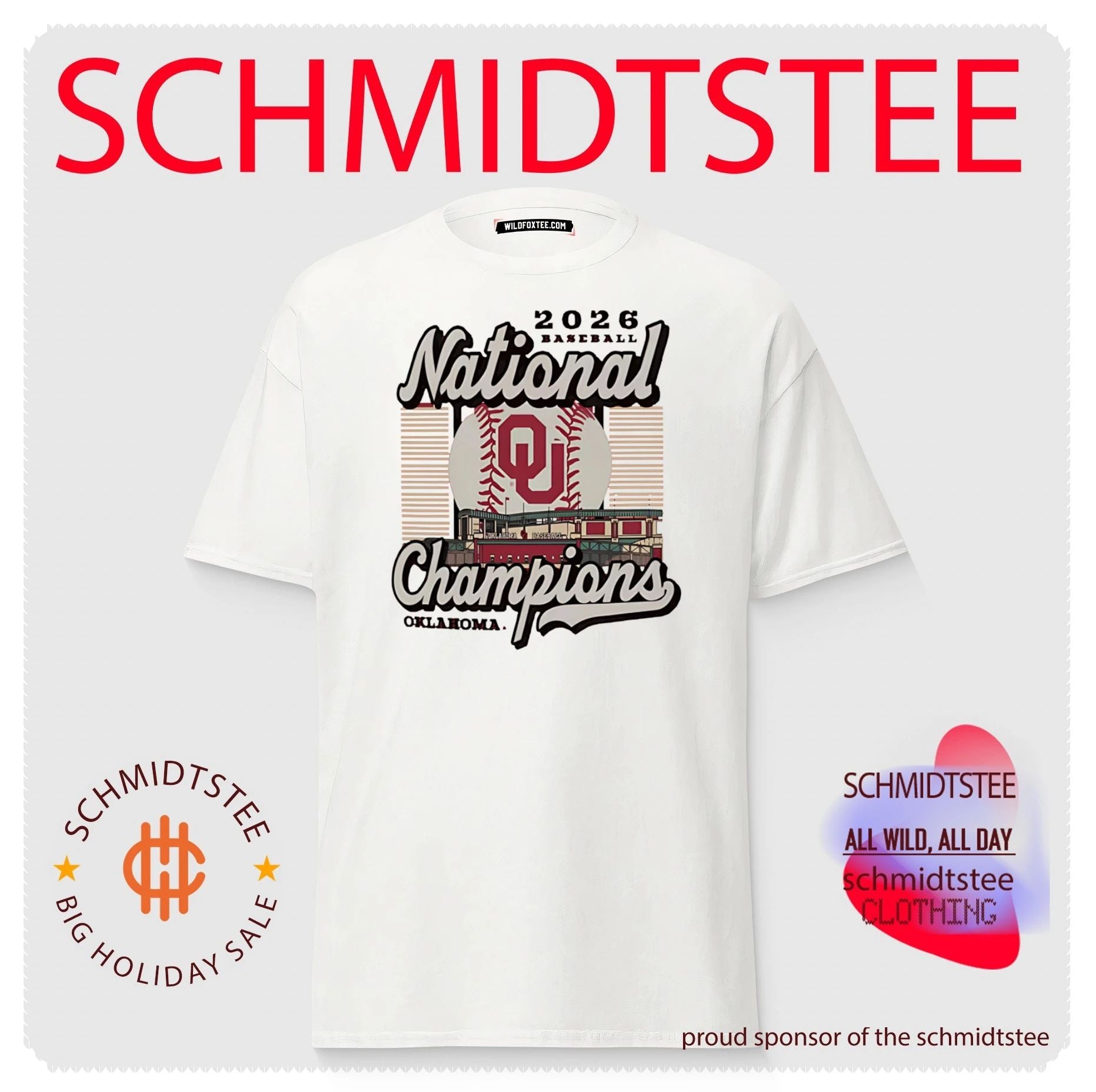 Oklahoma Sooners 2026 NCAA Baseball Men’s College World Series Champions Stadium shirt