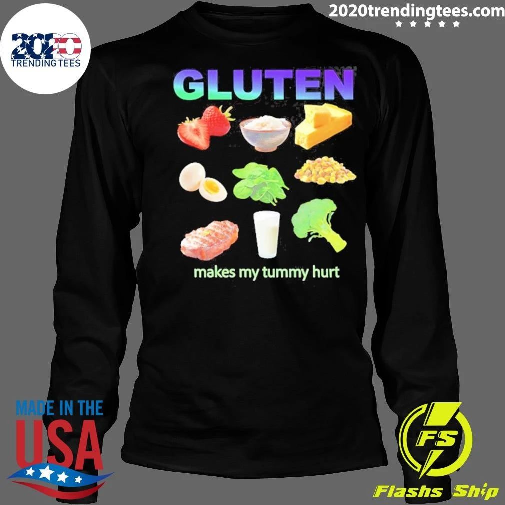 Gluten Makes My Tummy Hurt Celiac Disease Shirt