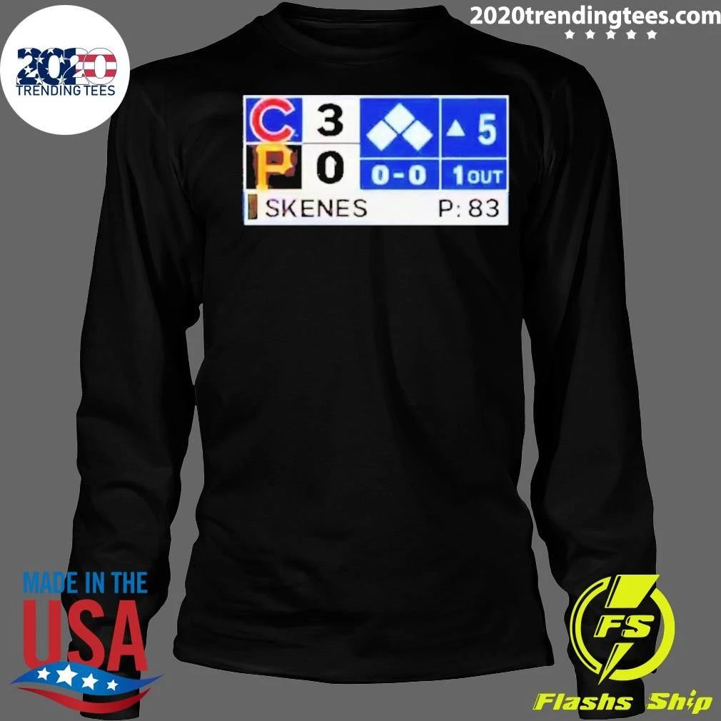 Chicago Cubs Vs Pittsburgh Pirates 3-0 Score Shirt