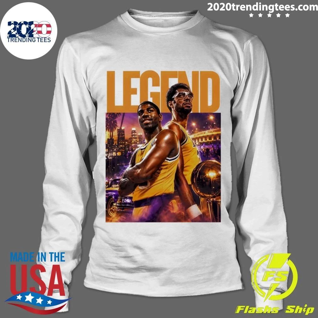 Magic Johnson and Kareem Abdul Jabbar Los Angeles Lakers Basketball Legend 2026 Shirt