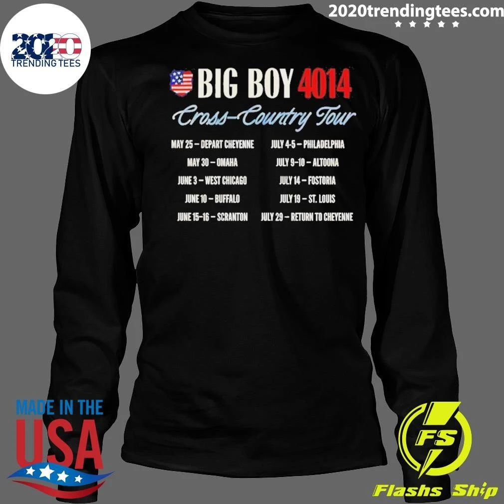 Big Boy 4014 Tour America 250th Train Cross Country Tour Shirt