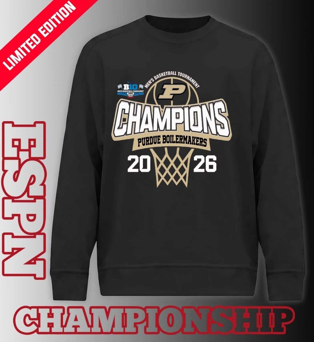 Purdue Boilermakers 2026 Big Ten Men’s Basketball Tournament Champions Shirt