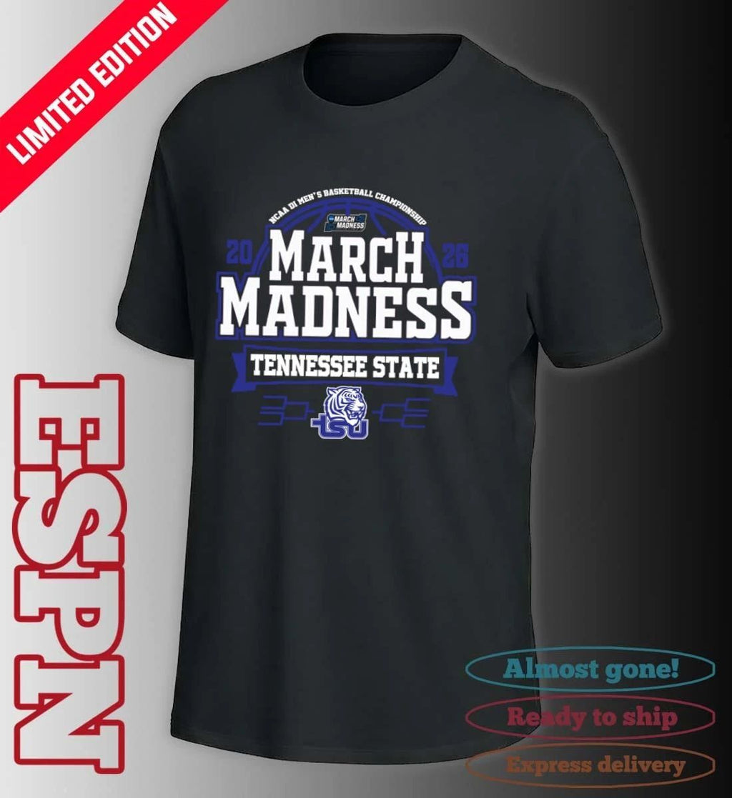 Tennessee State Tigers Men’s Basketball March Madness Bound T-Shirt