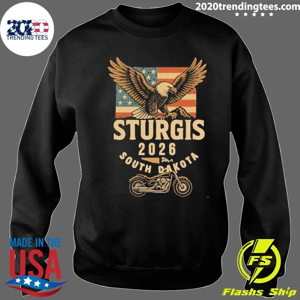 American Flag Eagle Sturgis 2026 South Dakota Motorcycle Bike Week Shirt