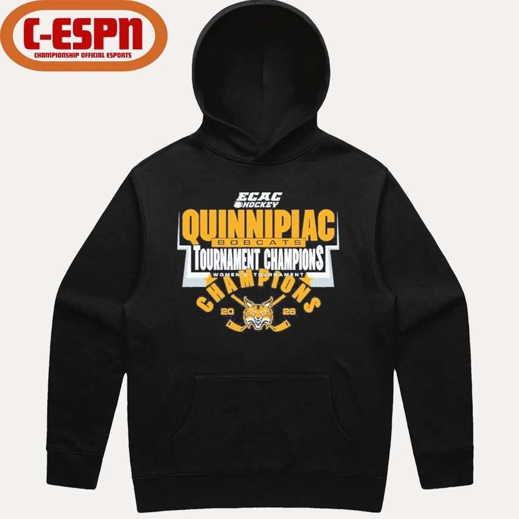 Quinnipiac University Women’s Hockey 2026 ECAC Tournament Champions Shirt