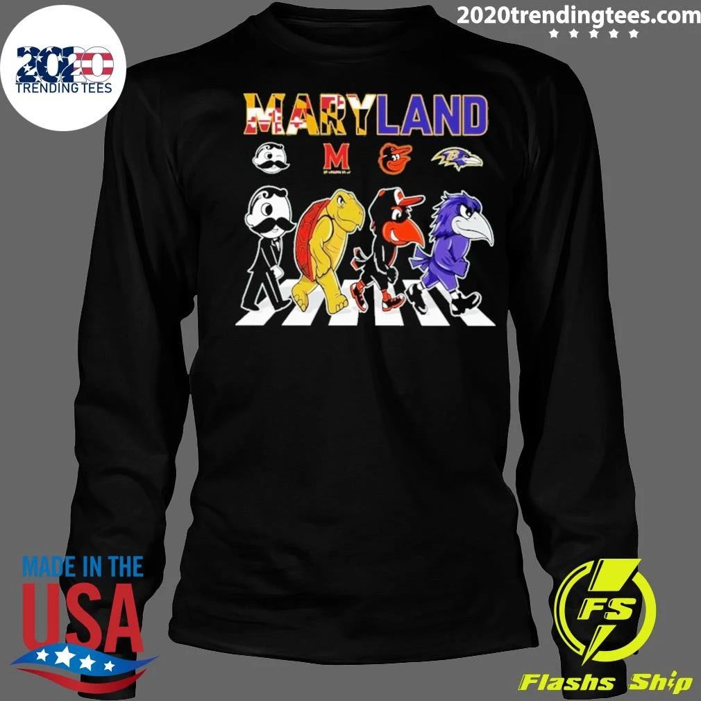 Maryland Sports Mascots Abbey Road Shirt