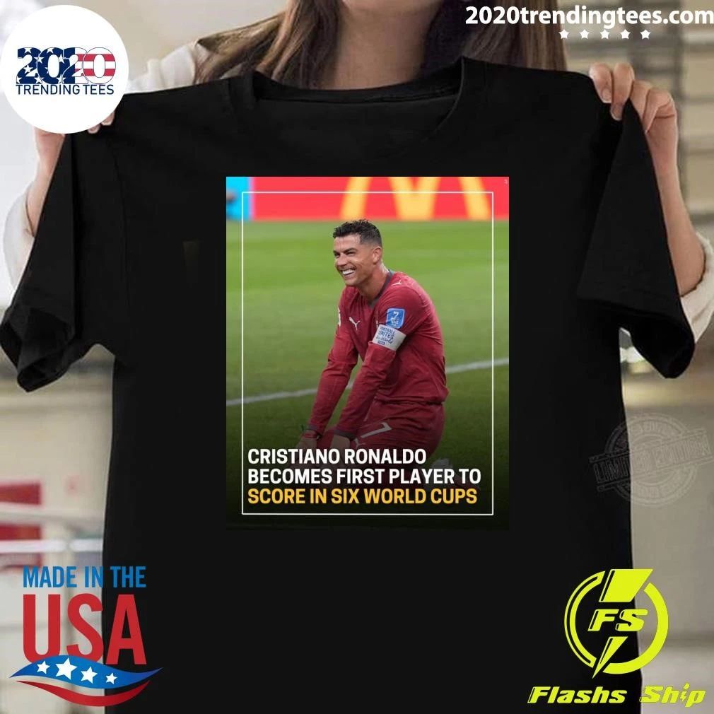 Cristiano Ronaldo Becomes First Player To Score In Six World Cups Shirt
