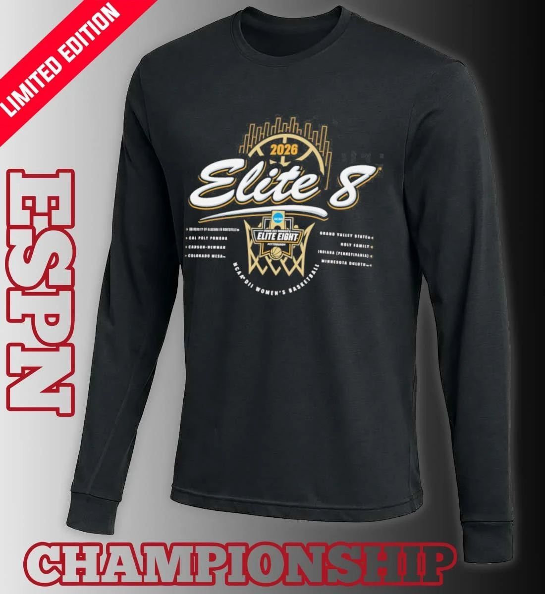 2026 NCAA Division II Women’s Basketball Elite Eight T-Shirt
