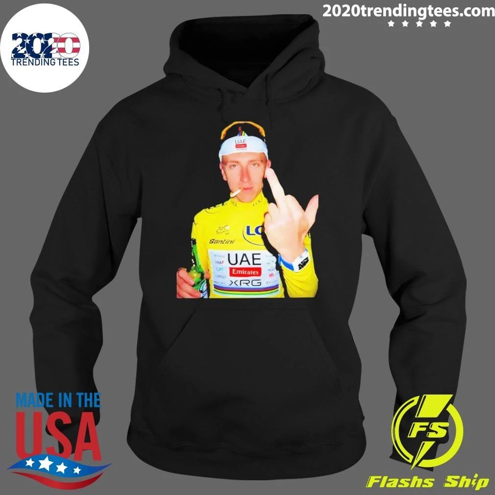Tour de France Tadej Pogačar Yellow Jersey Middle Finger Shirt