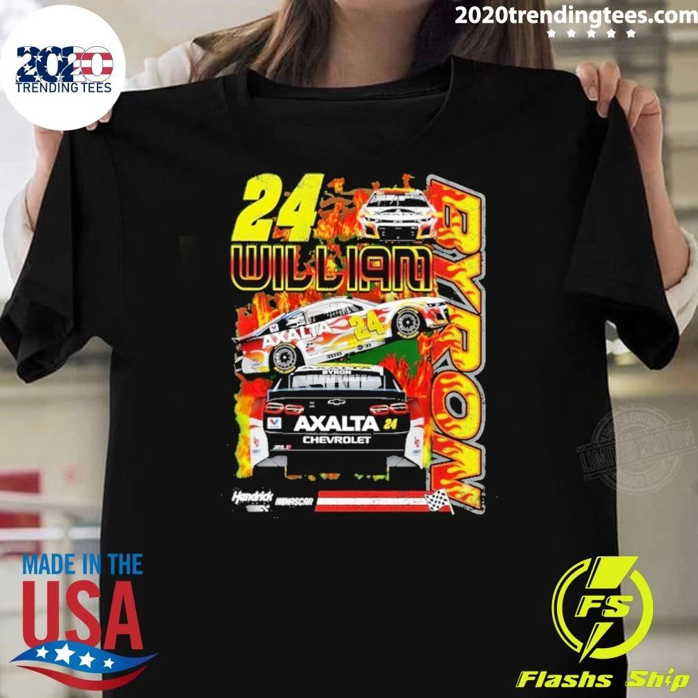 William Byron Mad Engine Flames Shirt