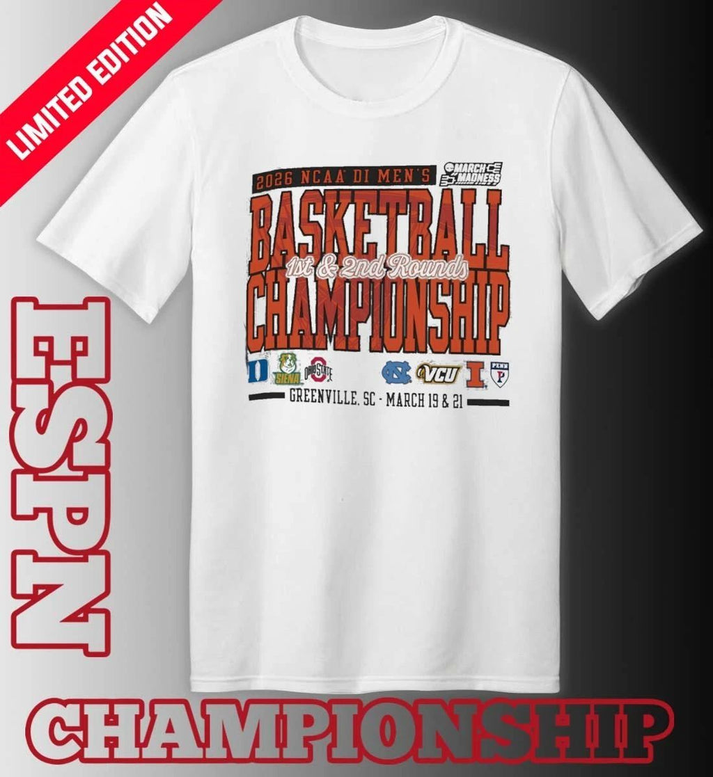Greenville, SC 2026 NCAA DI Men’s Basketball Championship – March 19 & 21 T-Shirt