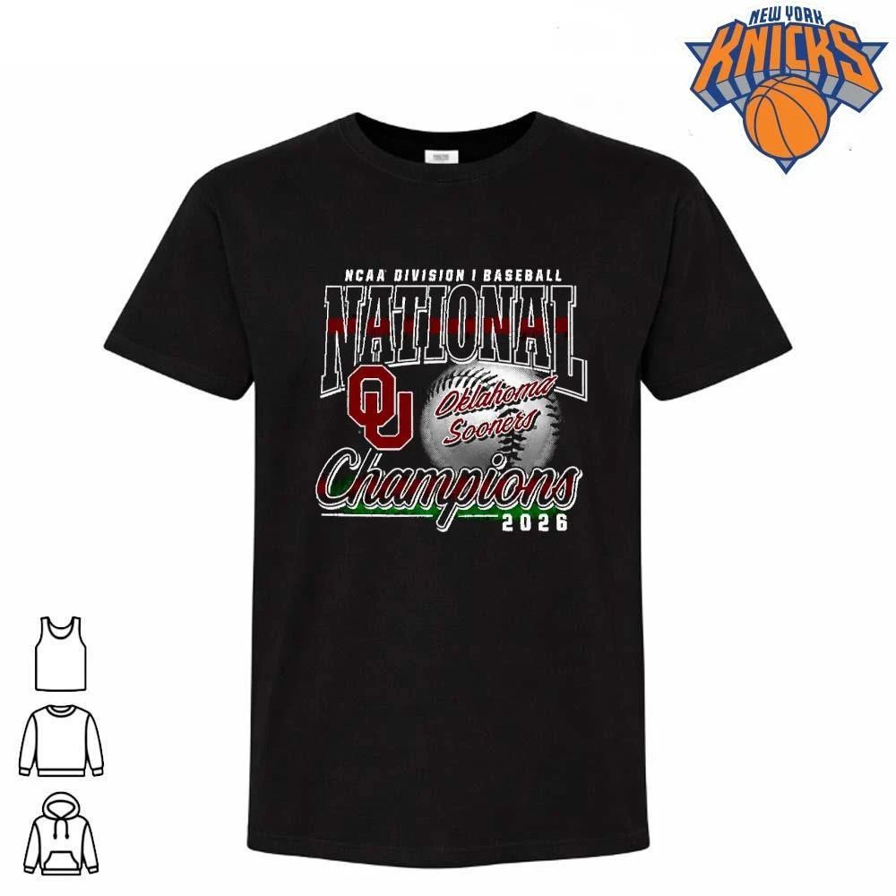 Oklahoma Sooners Division Baseball National Champions 2026 Shirt