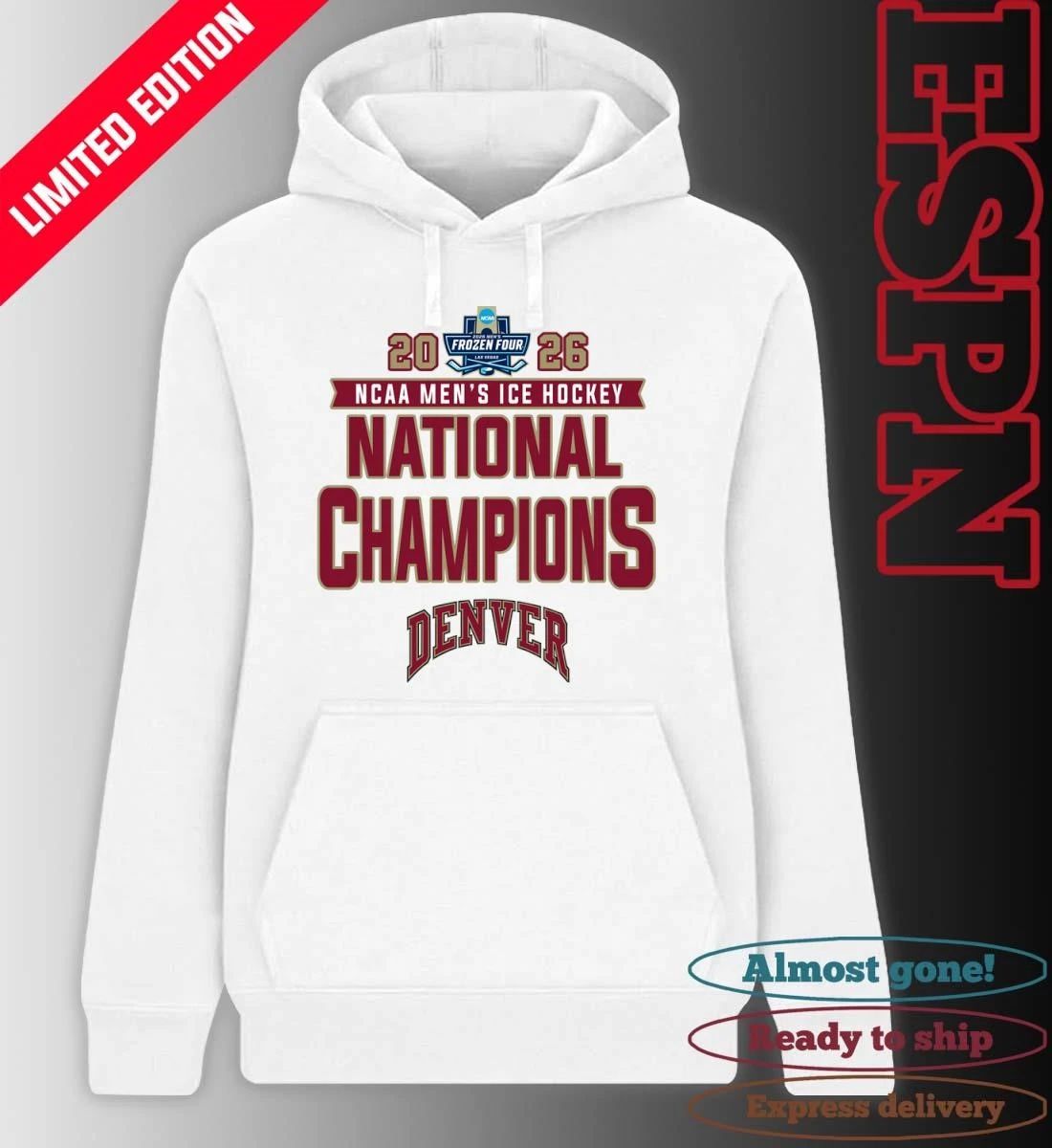 2026 NCAA Men’s Ice Hockey National Champions Denver Pioneers T-Shirt