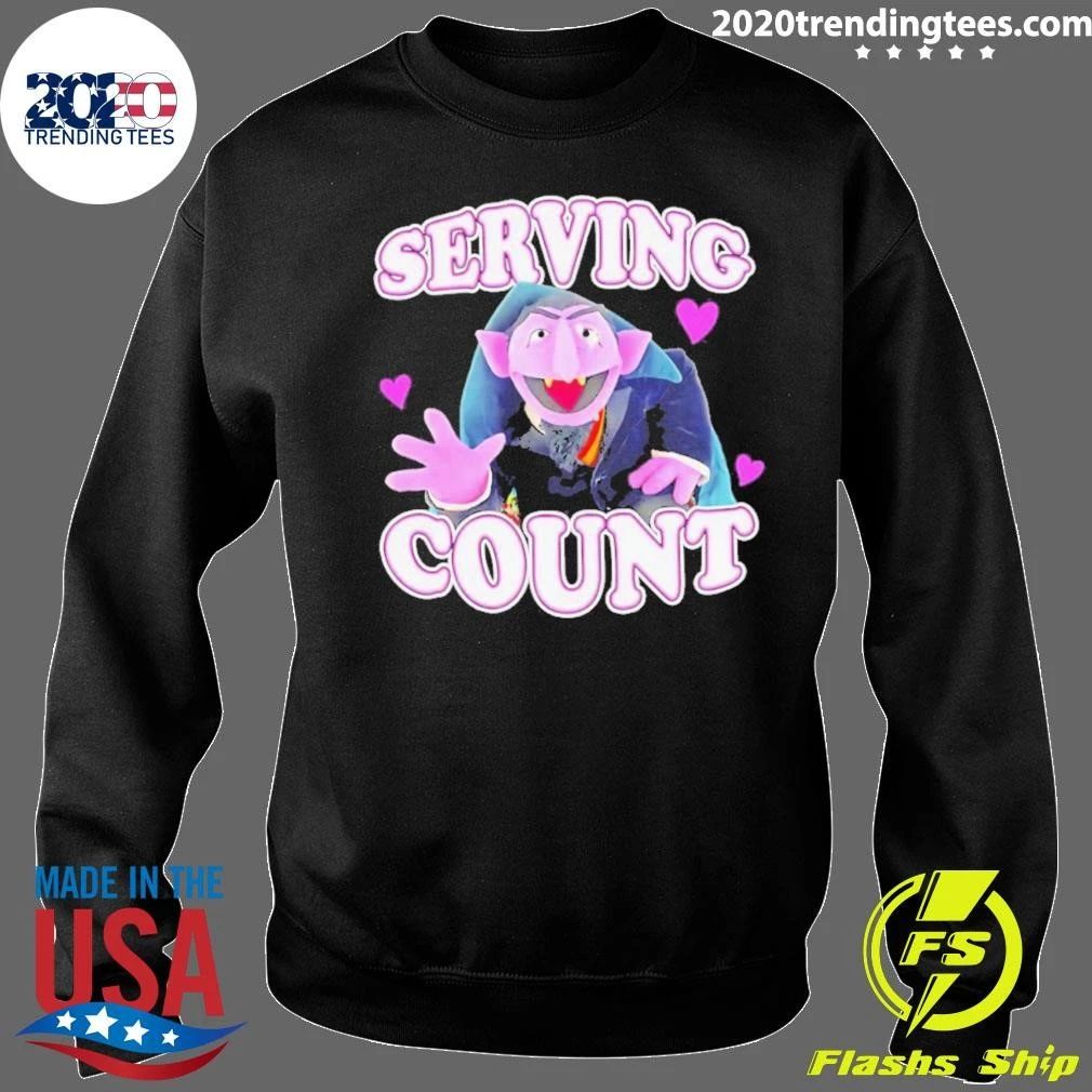Serving Count Von Count Heart Shirt