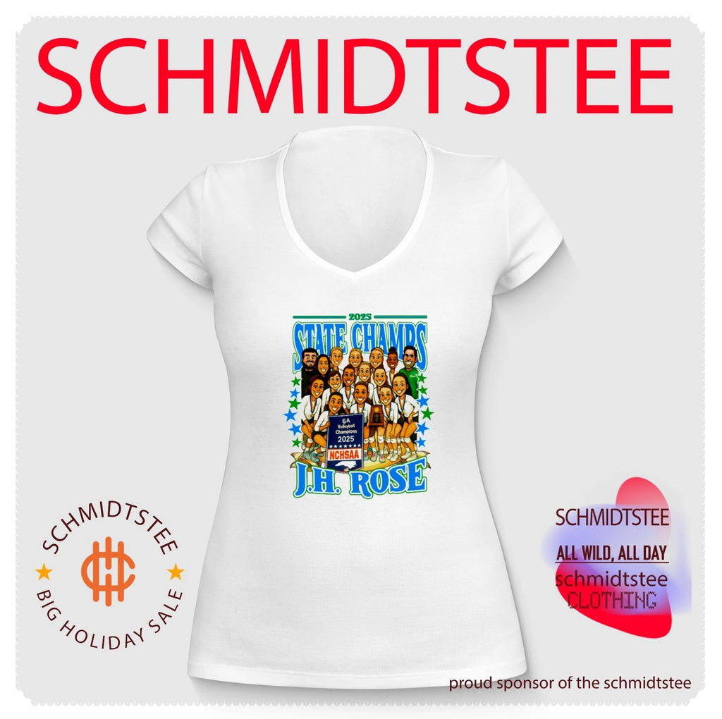 JH Rose Volleyball 2025 6A State Champions Team Caricature shirt
