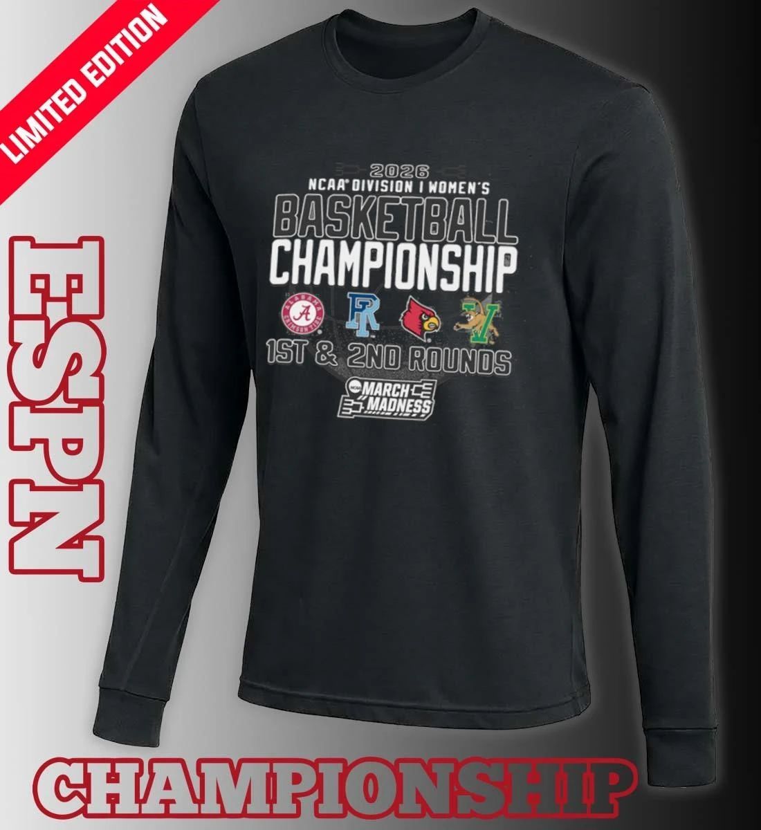 1st, 2nd Rounds 2026 NCAA DI Women’s Basketball Championship – Louisville, KY Shirt