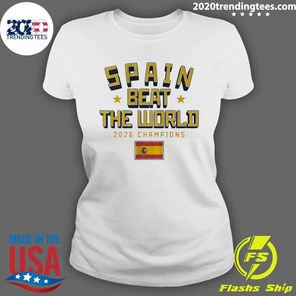 Spain National Soccer Beat The World 2026 World Cup Champions Shirt