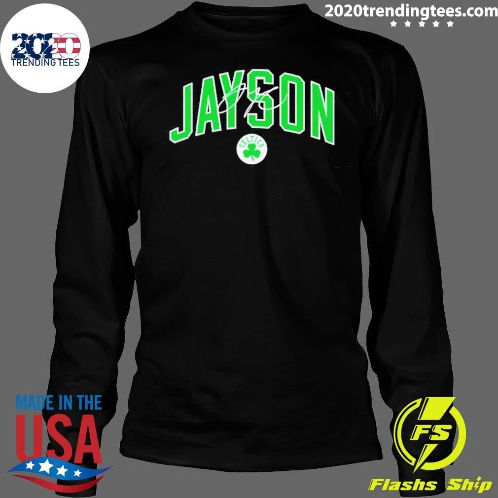 Jayson Tatum Boston Celtics Team Font Signature Shirt