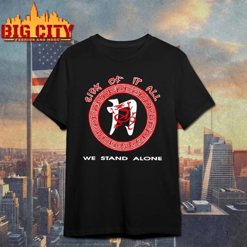 Sick Of It All We Stand Alone Dragon Logo Hardcore Punk T Shirt