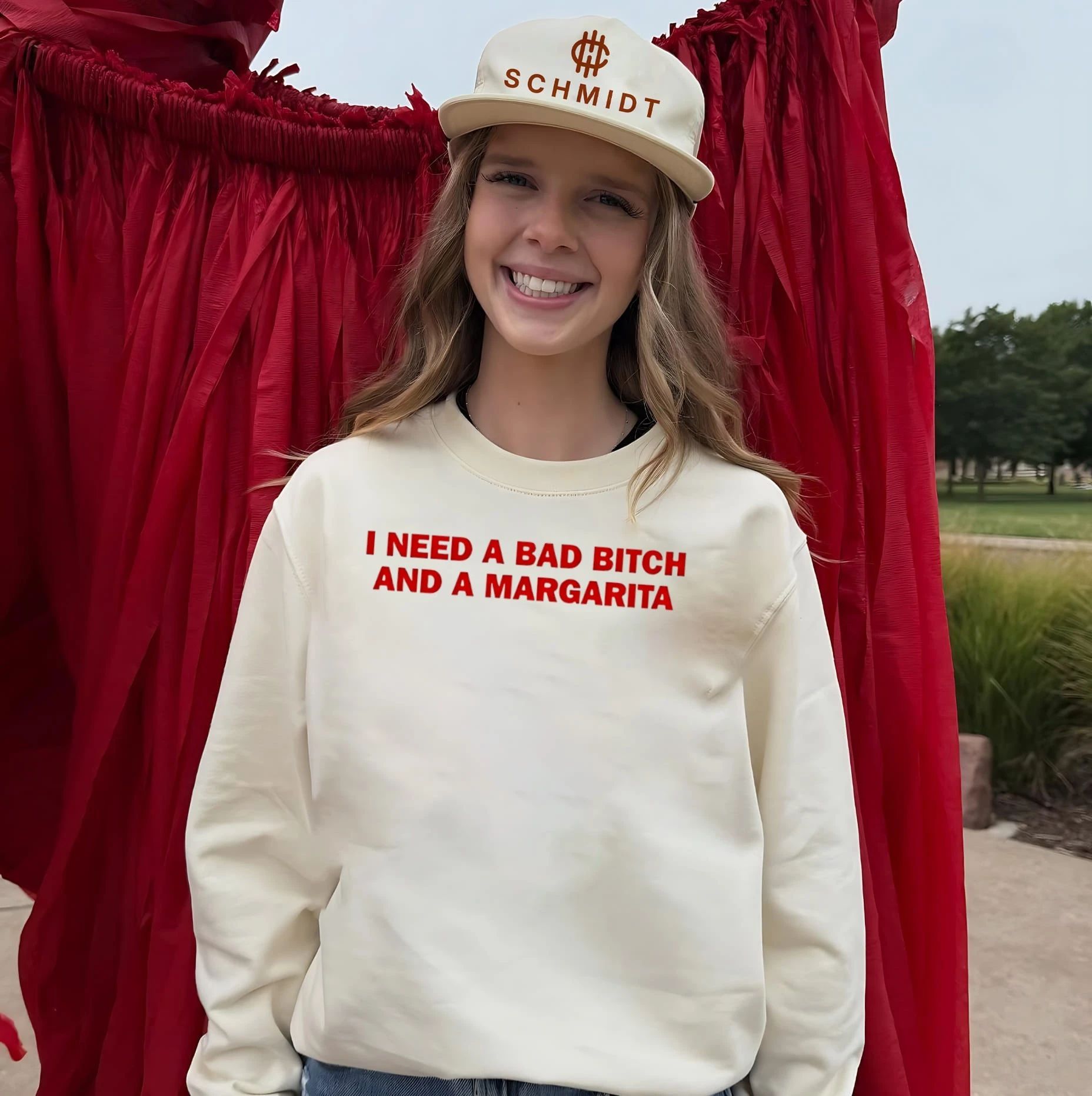 I need a bad bitch and a Margarita text shirt