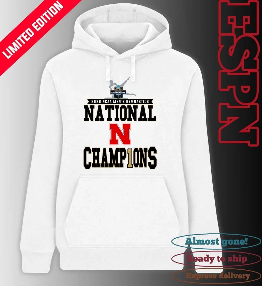 Nebraska Men’s Gymnastics 2026 NCAA National Champions Locker Room T-Shirt