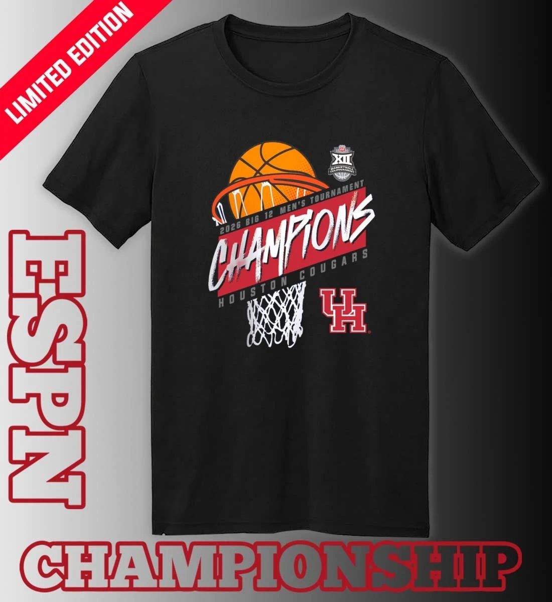 Houston Men’s Basketball Big 12 Conference Tournament Champions 2026 T-Shirt