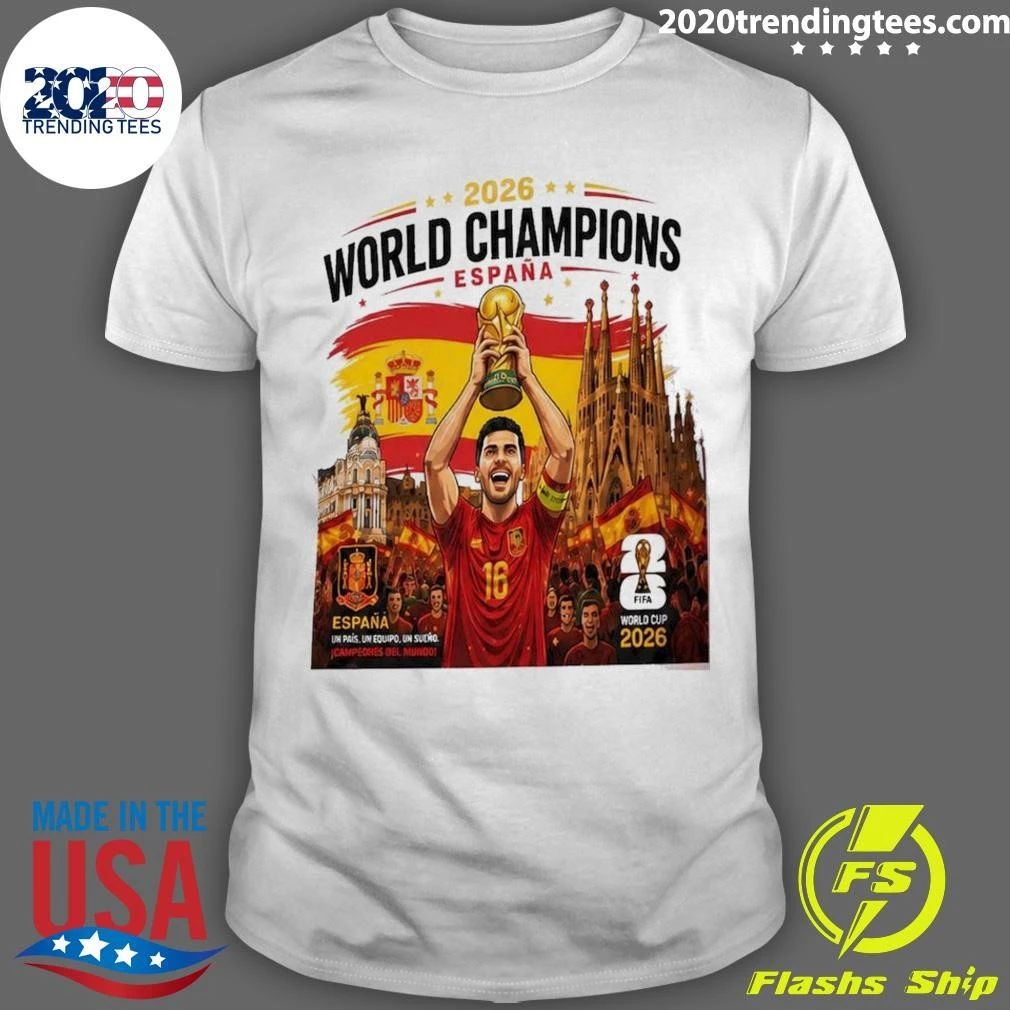 Spain World Cup 2026 Champions, España Football Fan Shirt