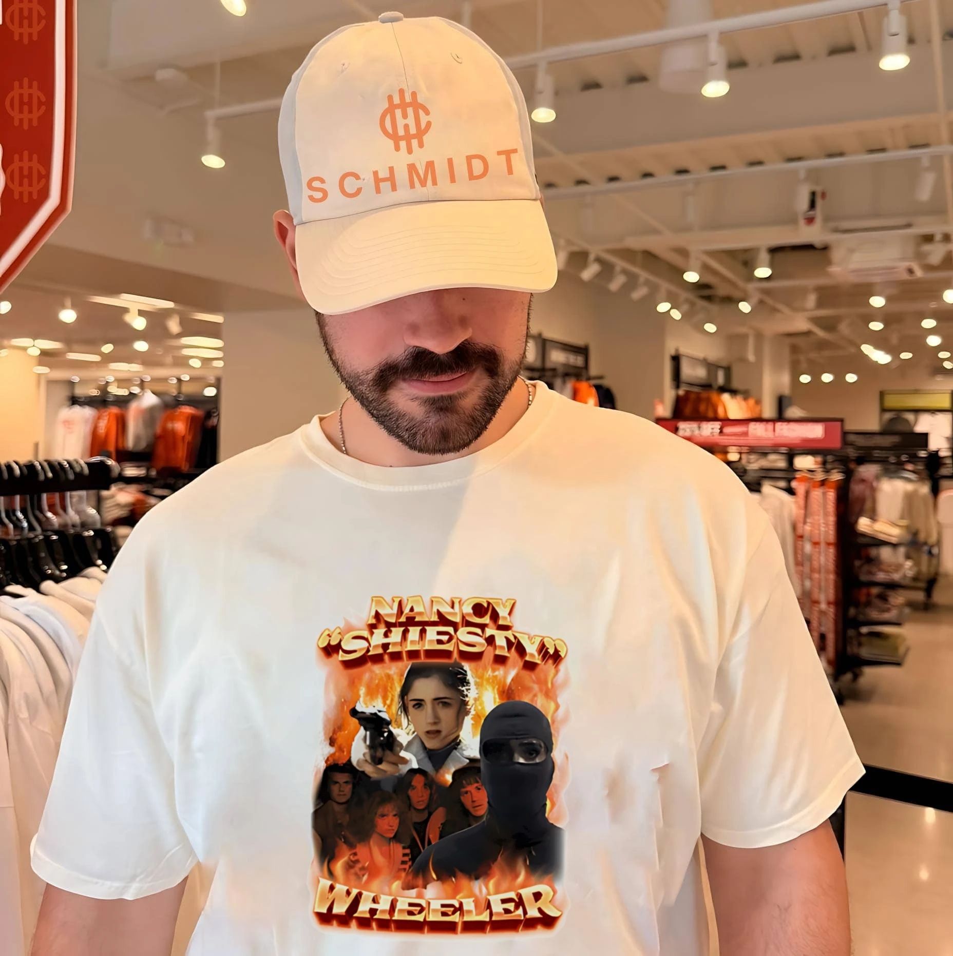 Nancy shiesty wheeler flame graphic shirt