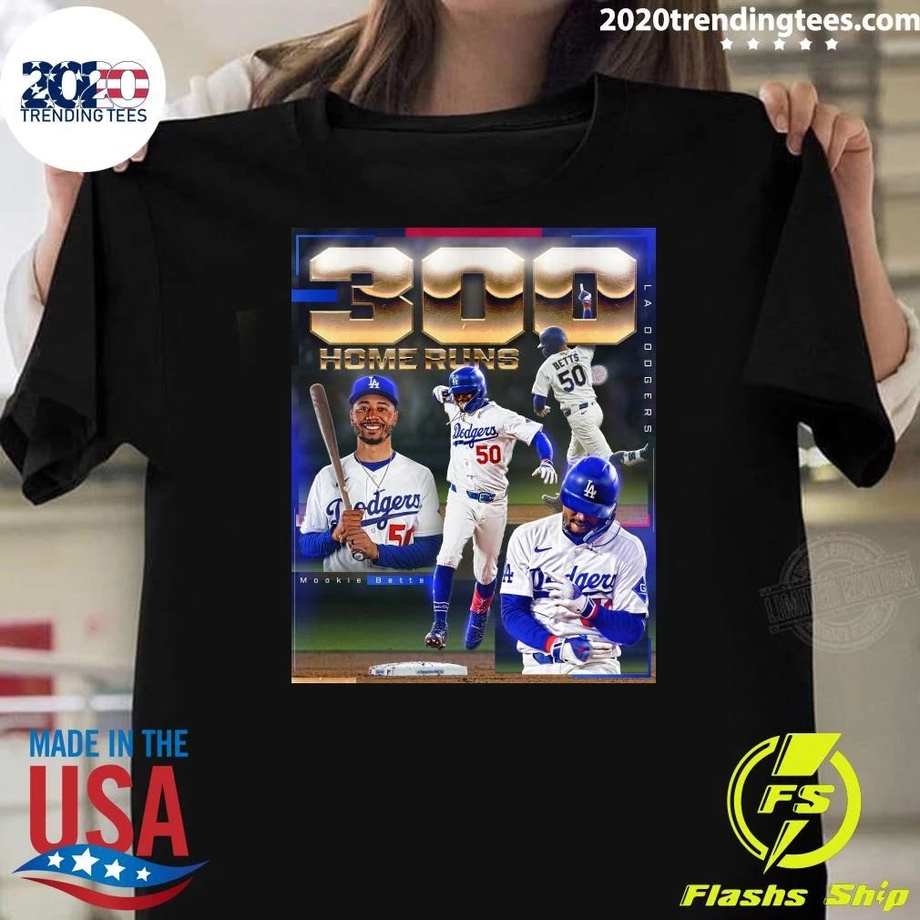 Los Angeles Dodgers 300 Home Runs For Mookie Betts Shirt