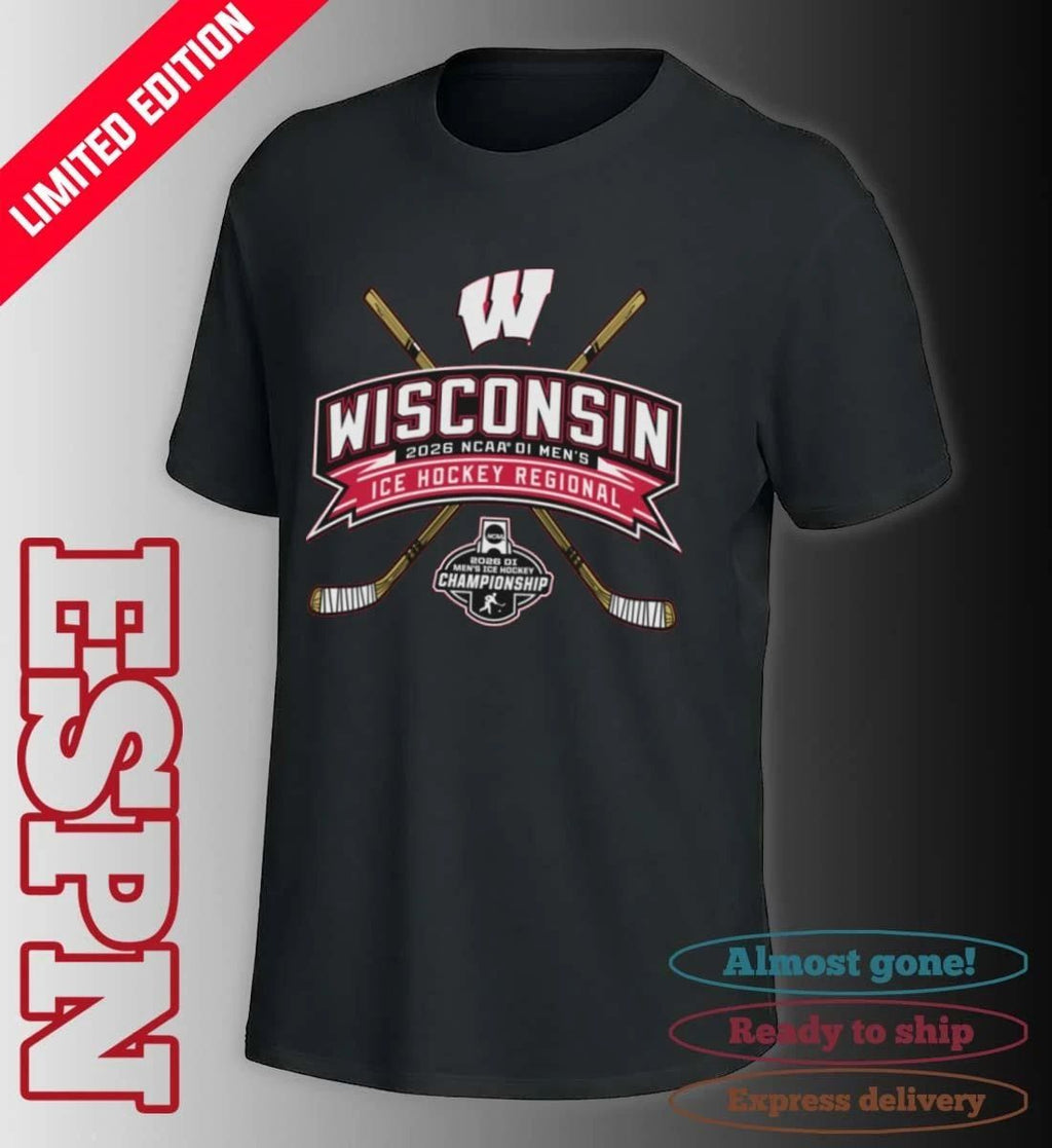Wisconsin Badgers 2026 NCAA DI Men’s Ice Hockey Regionals T-Shirt