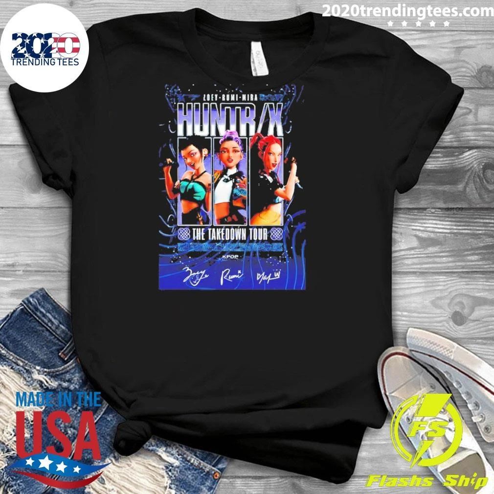 Zoey Rumi Mira Kpop Demon Hunters The Takedown Tour Signatures Shirt