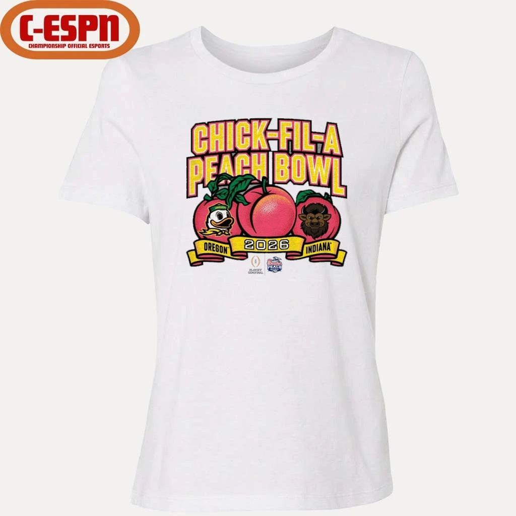 Indiana vs. Oregon 2026 Peach Bowl Shirt