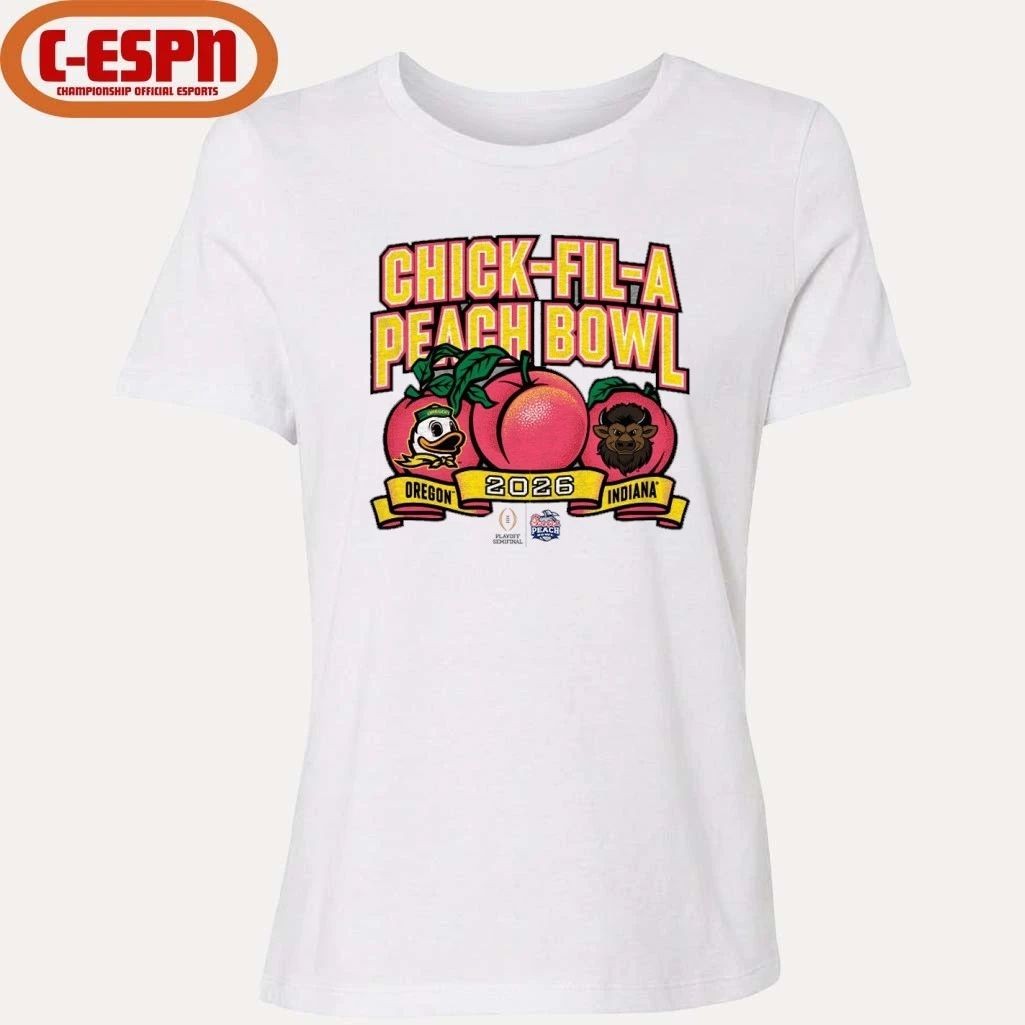 Indiana vs. Oregon 2026 Peach Bowl Shirt