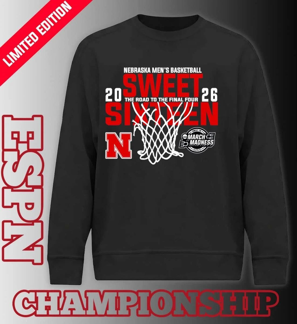 Nebraska Men’s Basketball 2026 Sweet Sixteen The Road To The Final Four Shirt