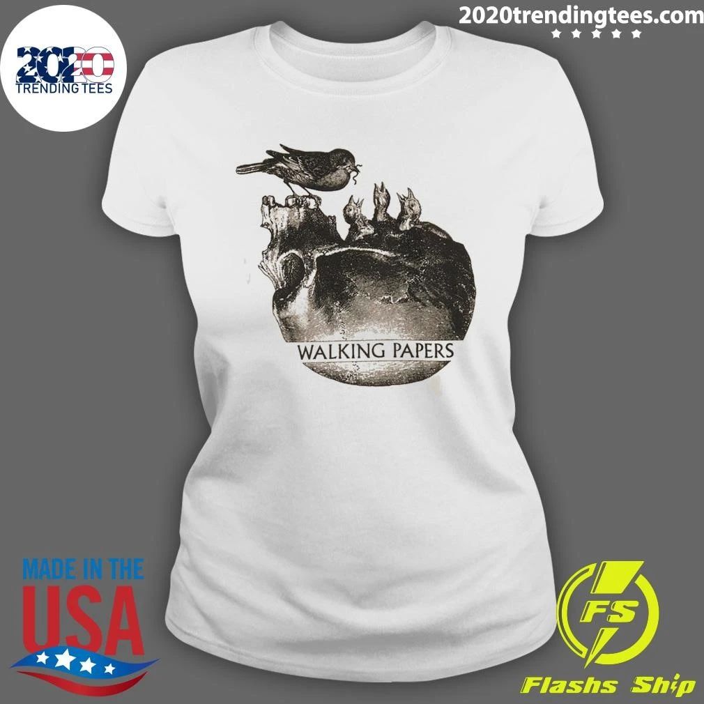 Walking Papers Birds On Skull Junior Shirt