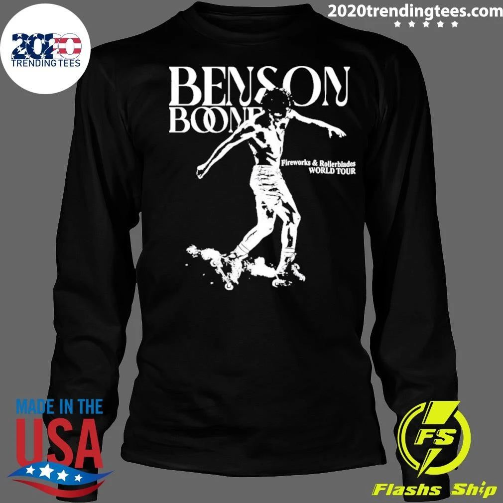 Benson Boone Fireworks And Rollerblades World Tour 2026 Vintage Shirt