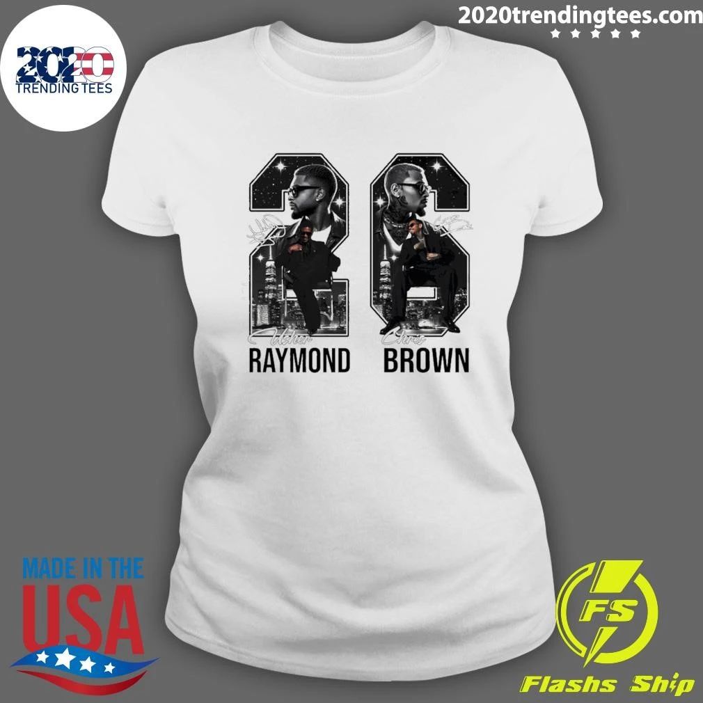 Usher Raymond Chris Brown 26 Usher And Chris Brown R And B Tour Signature Shirt
