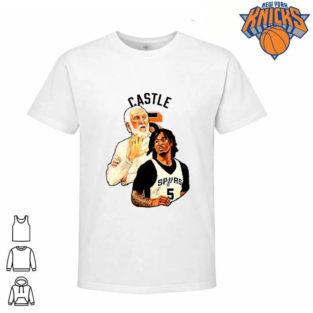 Stephon Castle Coach Gregg Popovich San Antonio Spurs Basketball Vintage Art Shirt