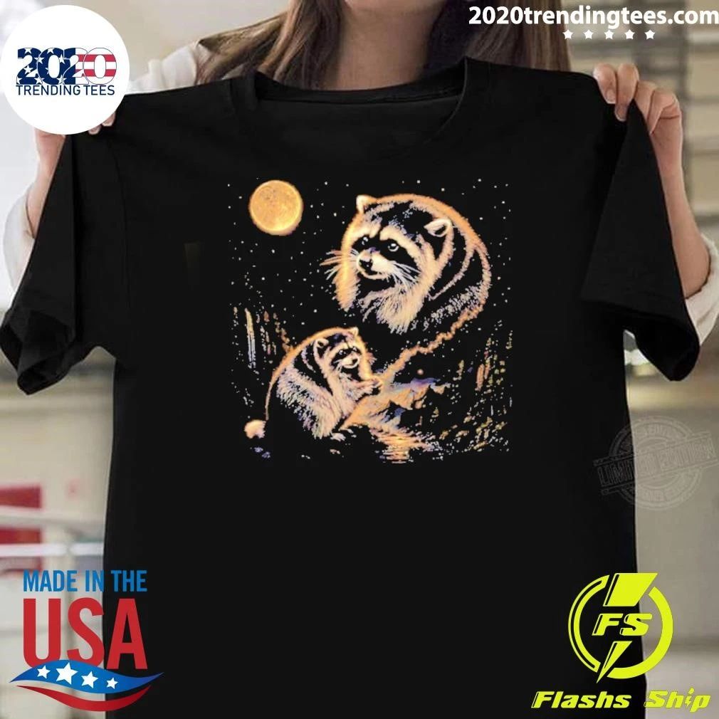 Raccoon And Moon Night Forest Nature Shirt