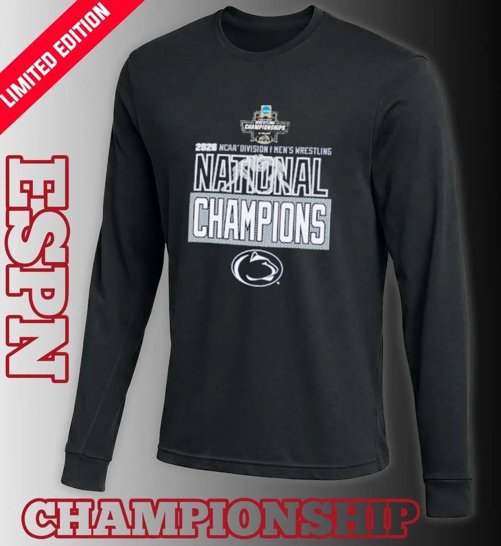 Penn State Nittany Lions 2026 NCAA DI Men’s Wrestling National Champions T-Shirt