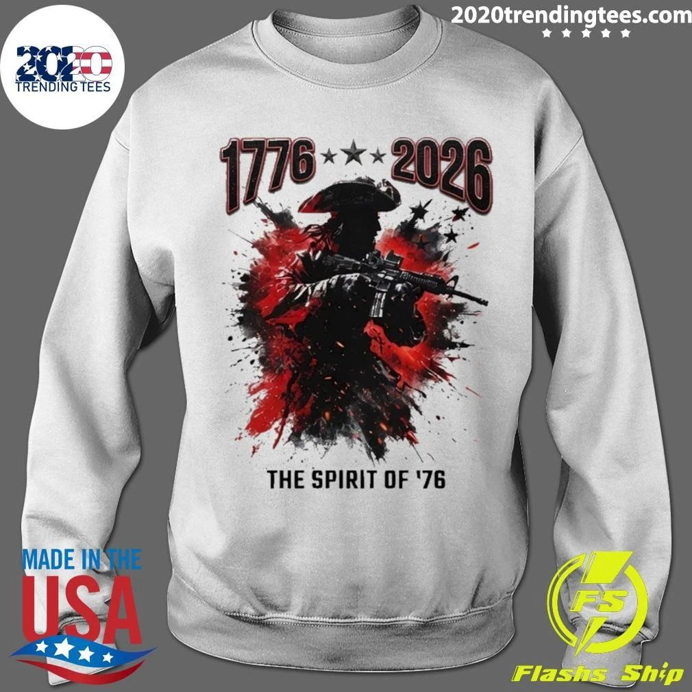 1776-2026 Patriotic Spirit of 76 USA Flag Vintage Shirt