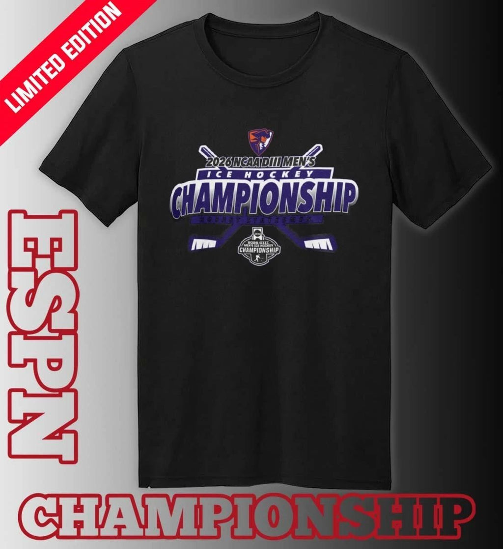 Hobart Statesmen 2026 NCAA DIII Men’s Ice Hockey Championship Shirt